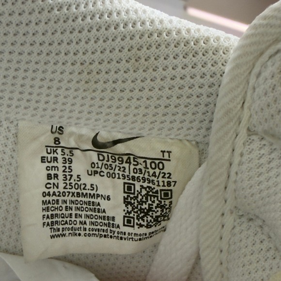 Nike Air Force 1 '07 LV8 Beige Woven Canvas Low Sneakers Women's 8 DJ9945-100 - Picture 4 of 15